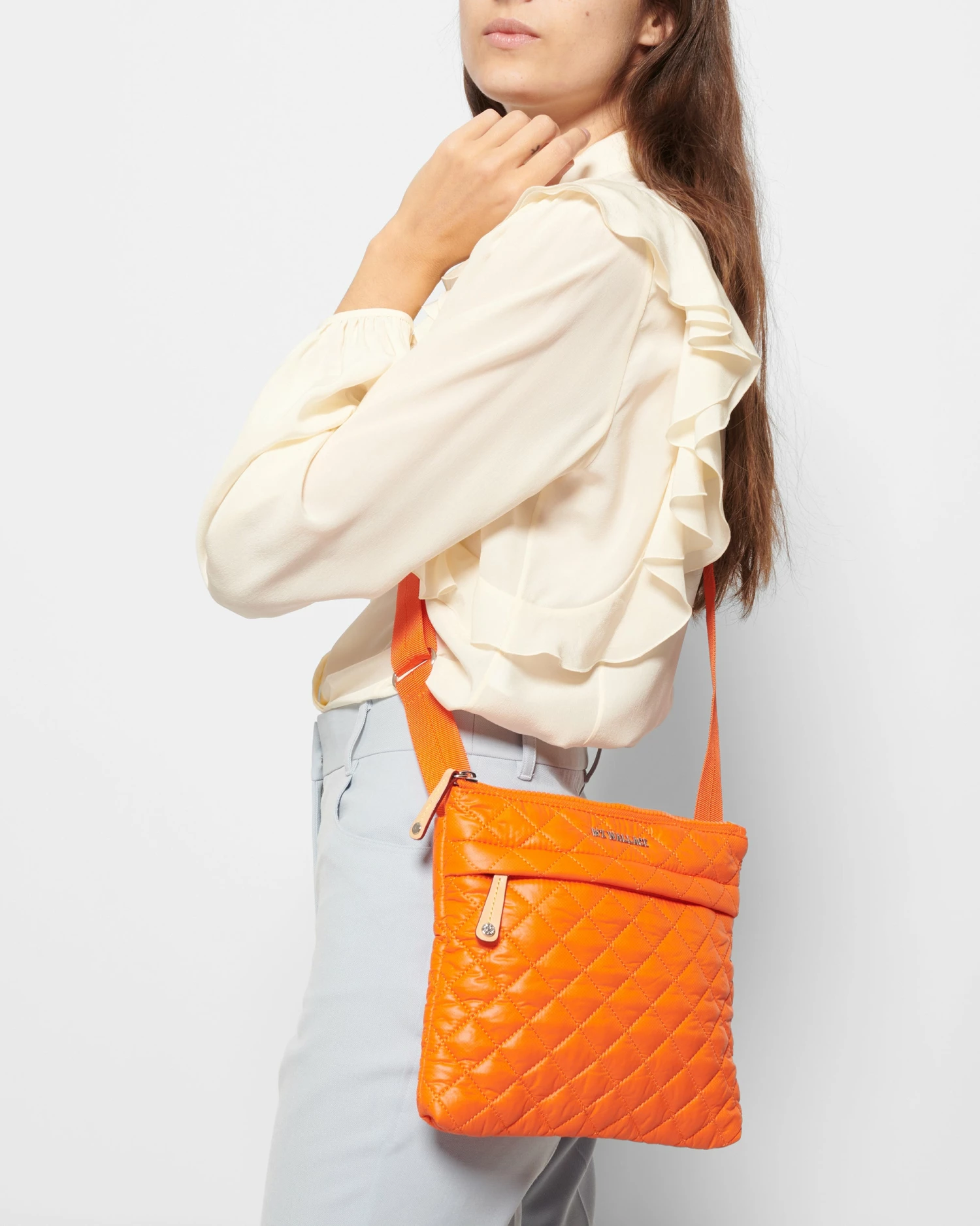 Tangerine Metro Flat Crossbody 3 Tangerine Metro Flat Crossbody