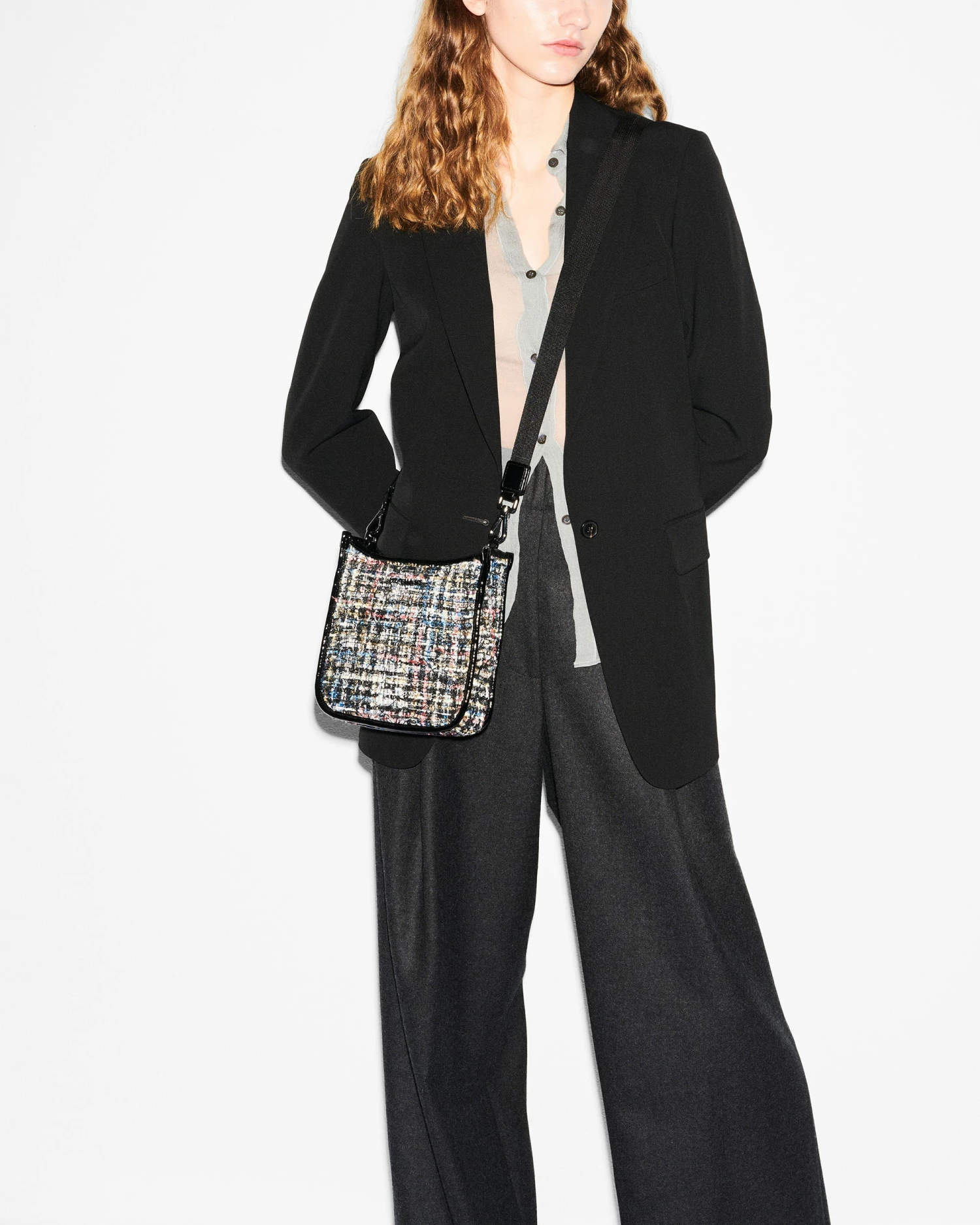 Midnight Sparkle Boucle Small Box Crossbody 4 Midnight Sparkle Boucle Small Box Crossbody - Image 2