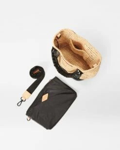 Raffia/Black Lacquer Mini Raffia Tote 9 Raffia/Black Lacquer Mini Raffia Tote -TRAVELPRO Sales 1473N1946 A3